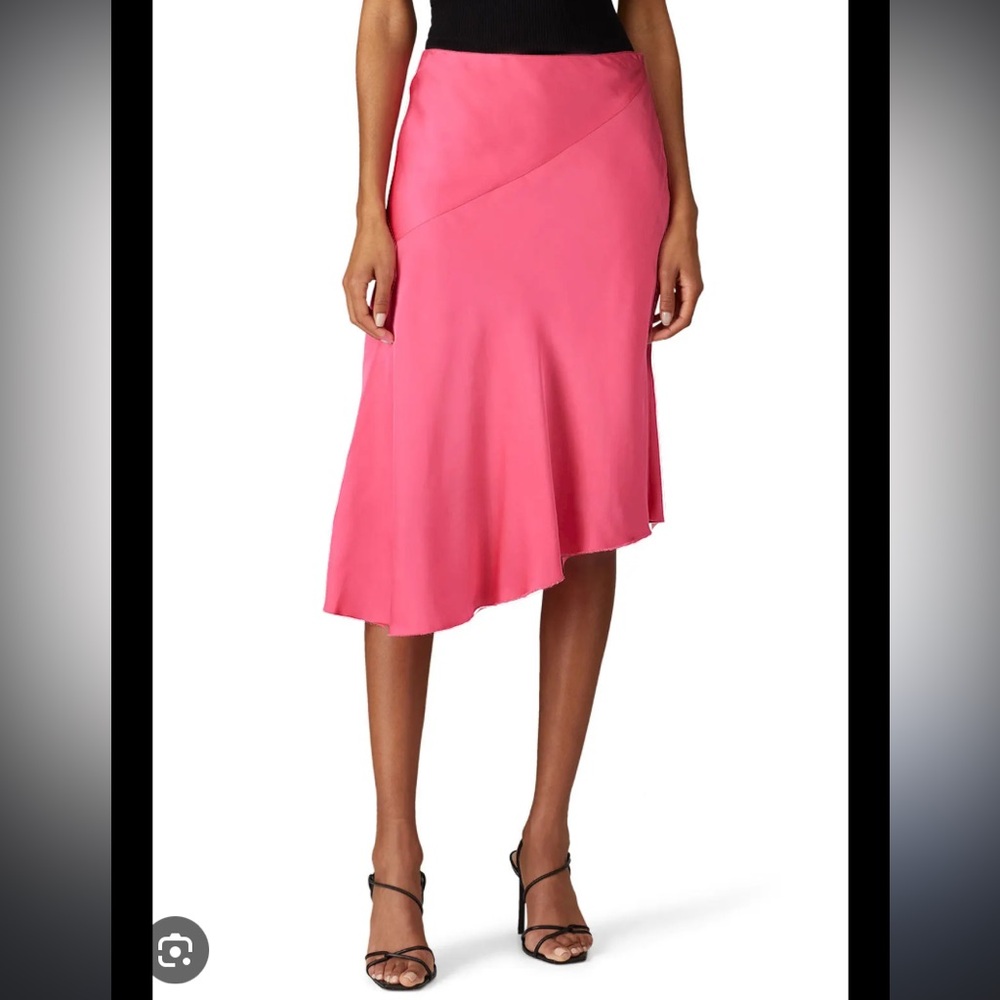 Helmut Lang Asymmetrical Pink Skirt